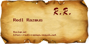 Redl Razmus névjegykártya
